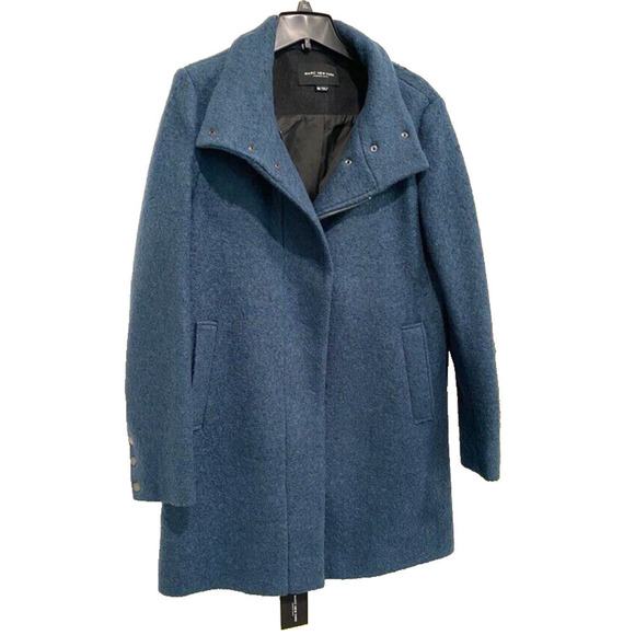 ANDREW MARC LONG WOOL BLEND TIEL/BLUE COAT / JACKET WOMAN SIZE XL /NEW TAGS $375 - Picture 1 of 5